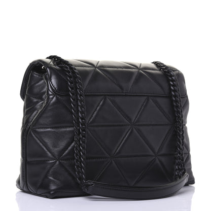 Prada Nappa Triangle Stitched Large Spectrum Bag Black 3 of 18