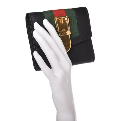 Gucci Calfskin Sylvie Wallet Black 2 of 7
