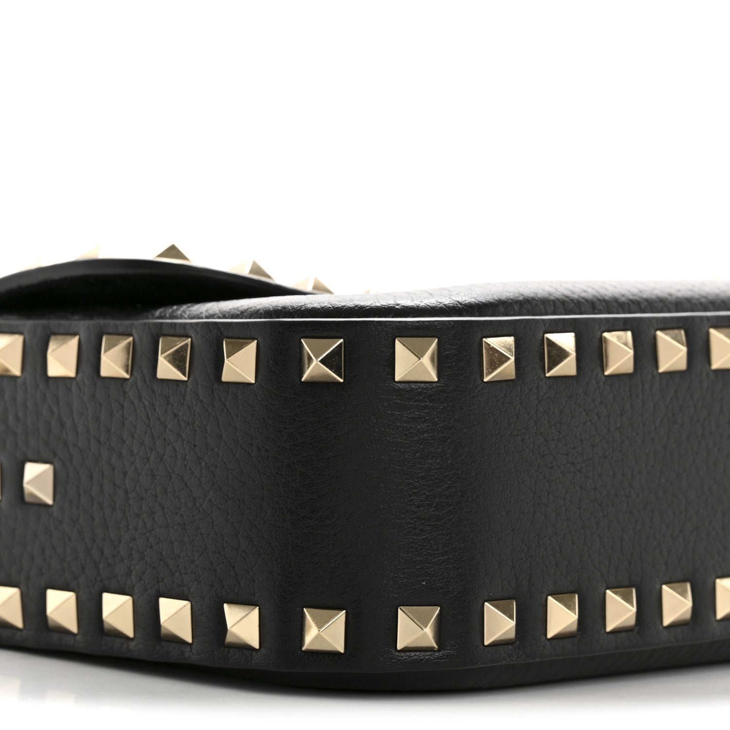 Valentino Garavani Pebbled Calfskin Medium Rockstud Flip Lock Shoulder Bag Black 9 of 14
