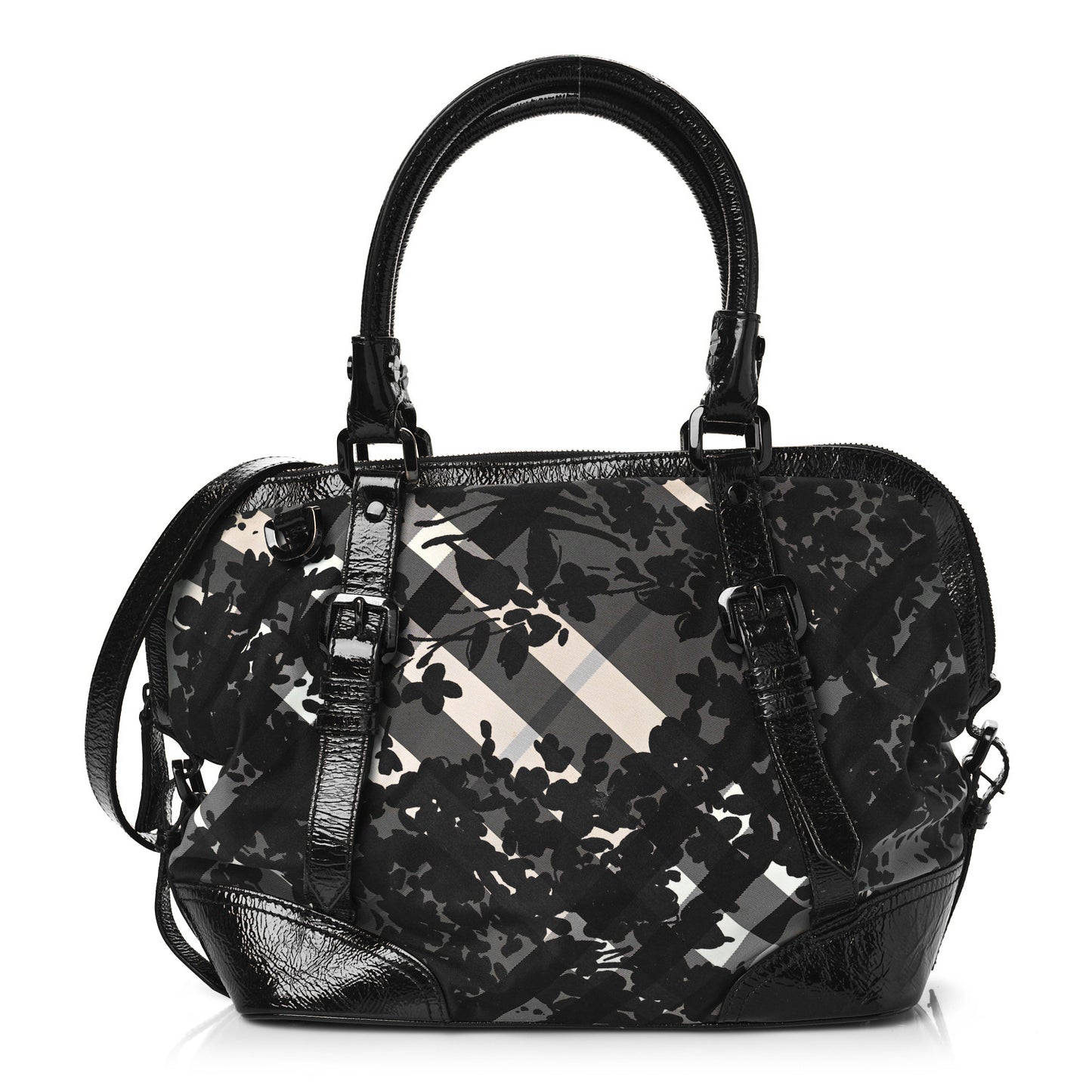 Nylon Beat Check Floral Florence Tote Black