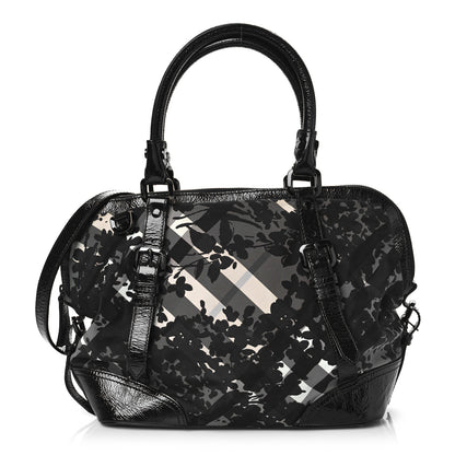 Burberry Nylon Beat Check Floral Florence Tote Black 1 of 9