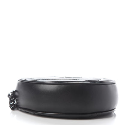 Saint Laurent Calfskin Matelasse Chevron Round Vinyle Camera Bag Black 4 of 9
