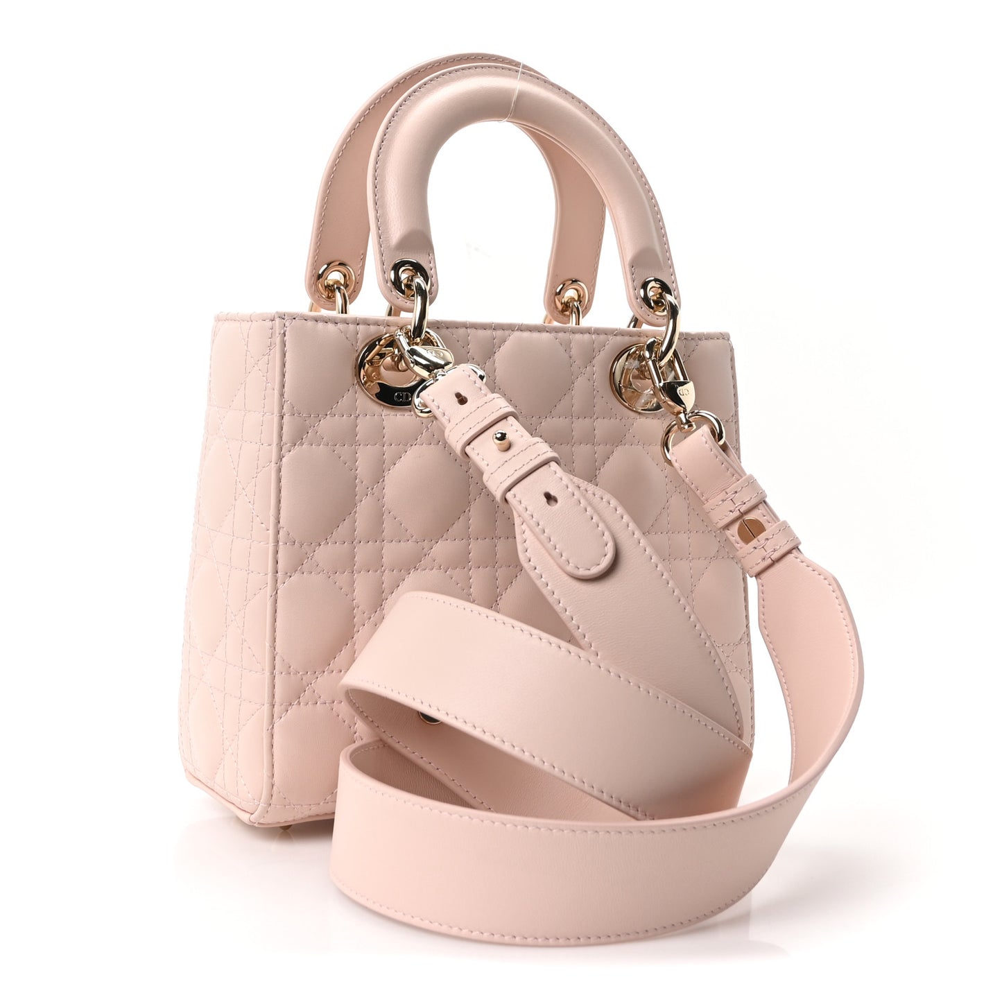 Lambskin Cannage Small My ABCDior Lady Dior Light Pink