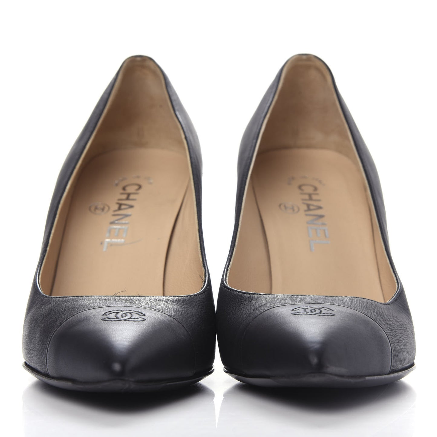 Lambskin Patent Cap Toe Wedges 37.5 Black
