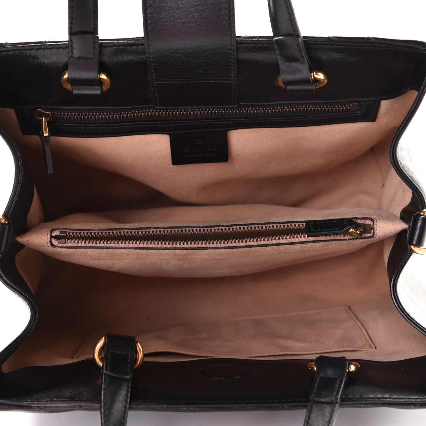 Calfskin Matelasse Small GG Marmont Tote Black