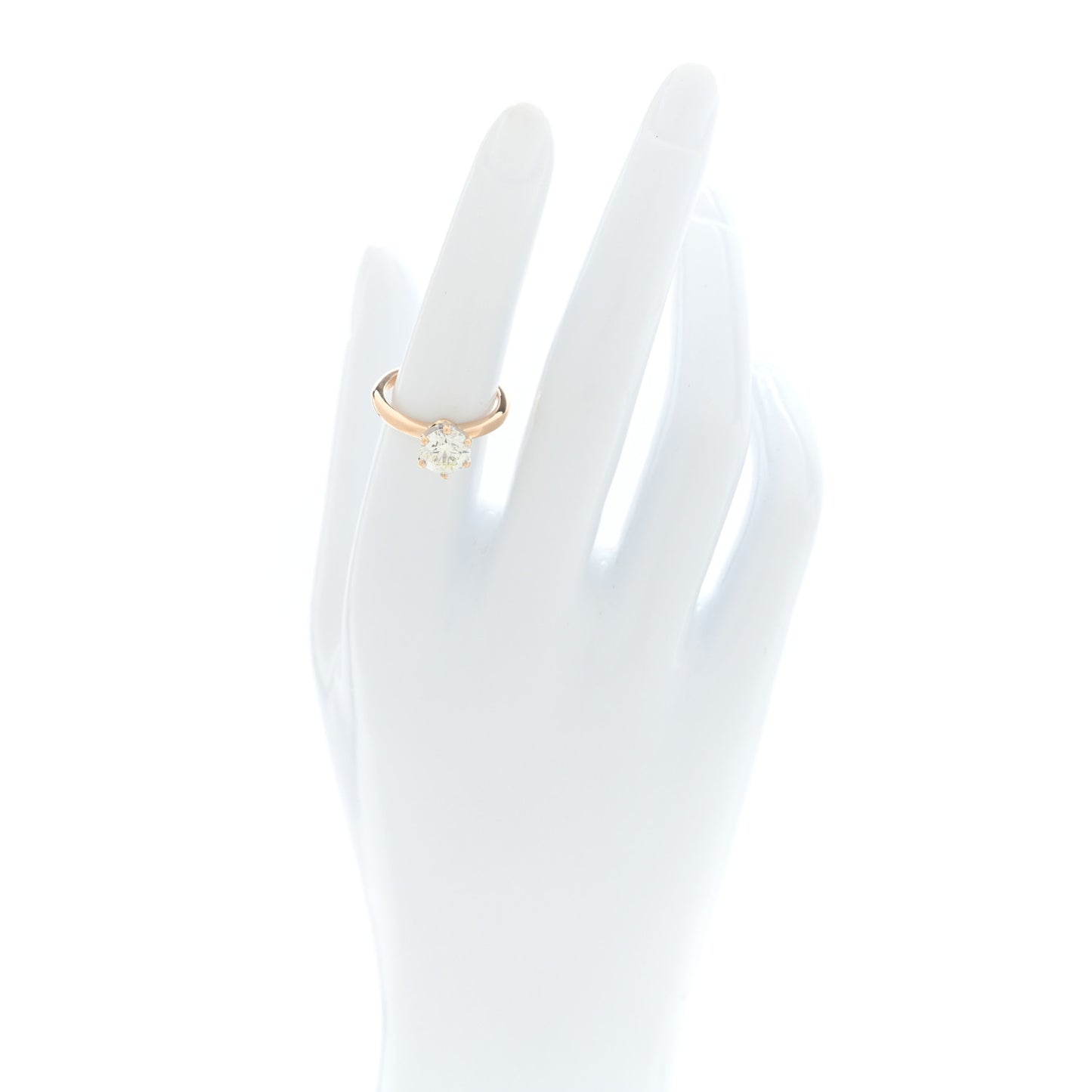 14K Yellow Gold Diamond 1.90ct Solitaire Engagement Ring 52 6