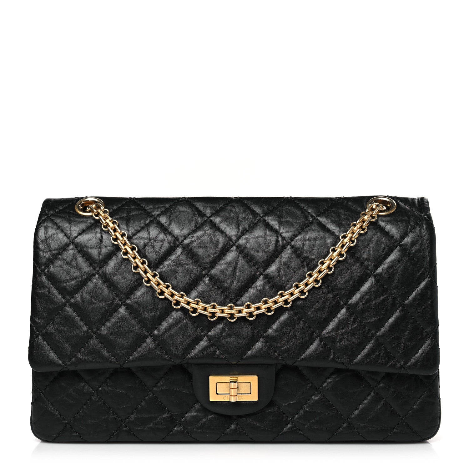 Chanel Aged Calfskin Quilted 2.55 Reissue 226 Flap Black 1 of 10