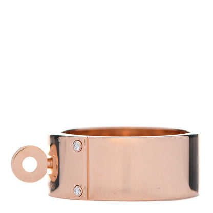 Hermes 18K Rose Gold Diamond GM Kelly Ring 51 5.75 3 of 7