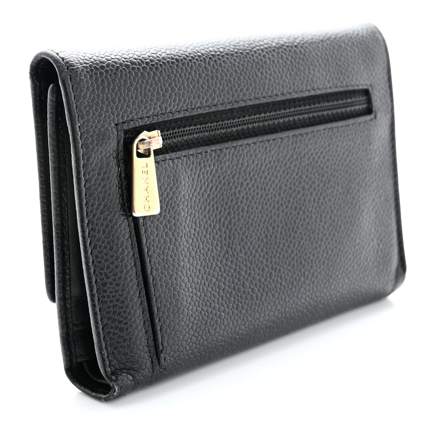Caviar Timeless CC Flap Wallet Black
