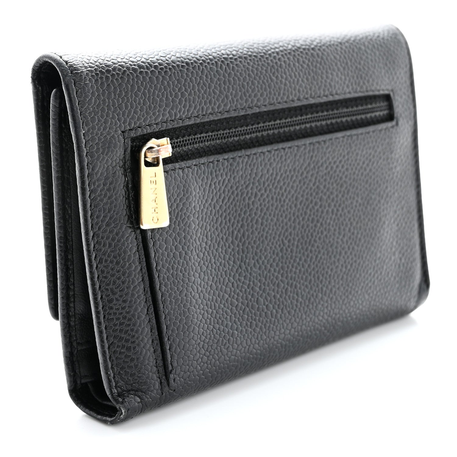 Chanel Caviar Timeless CC Flap Wallet Black 3 of 13