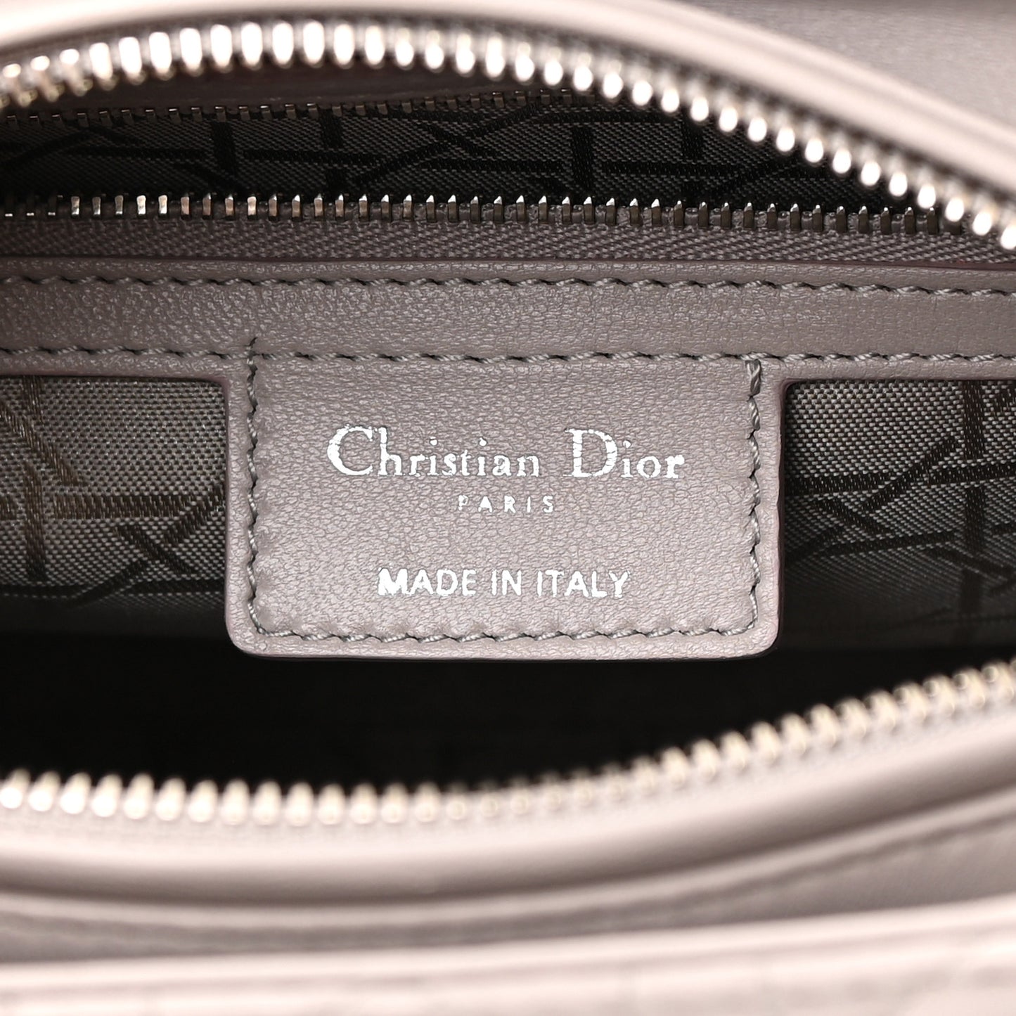 Lambskin Cannage Medium Lady Dior Grey