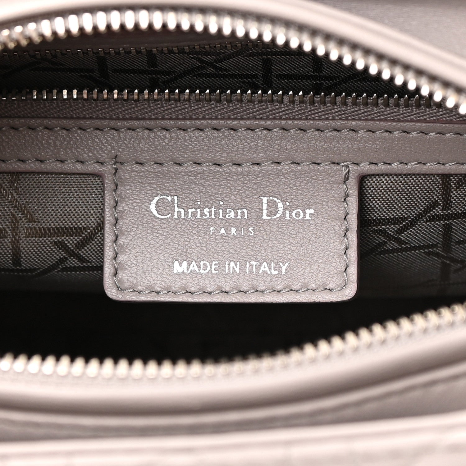 Christian Dior Lambskin Cannage Medium Lady Dior Grey 6 of 18