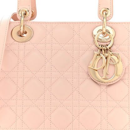 Christian Dior CHRISTIAN DIOR Lambskin Cannage Medium Lady Dior Light Pink 7 of 10