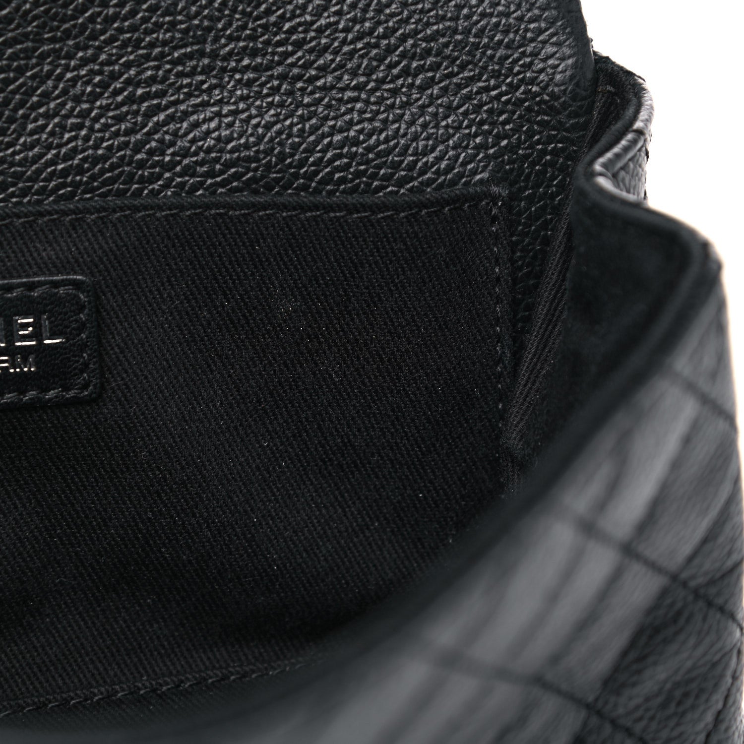 Chanel Grained Calfskin Quilted 2.55 Reissue Flap Belt Bag Clutch Black 8 of 17