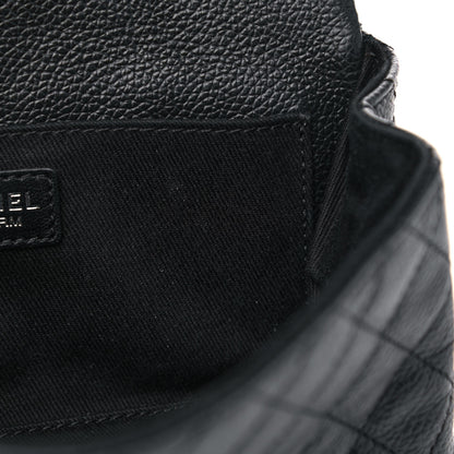Chanel Grained Calfskin Quilted 2.55 Reissue Flap Belt Bag Clutch Black 8 of 17