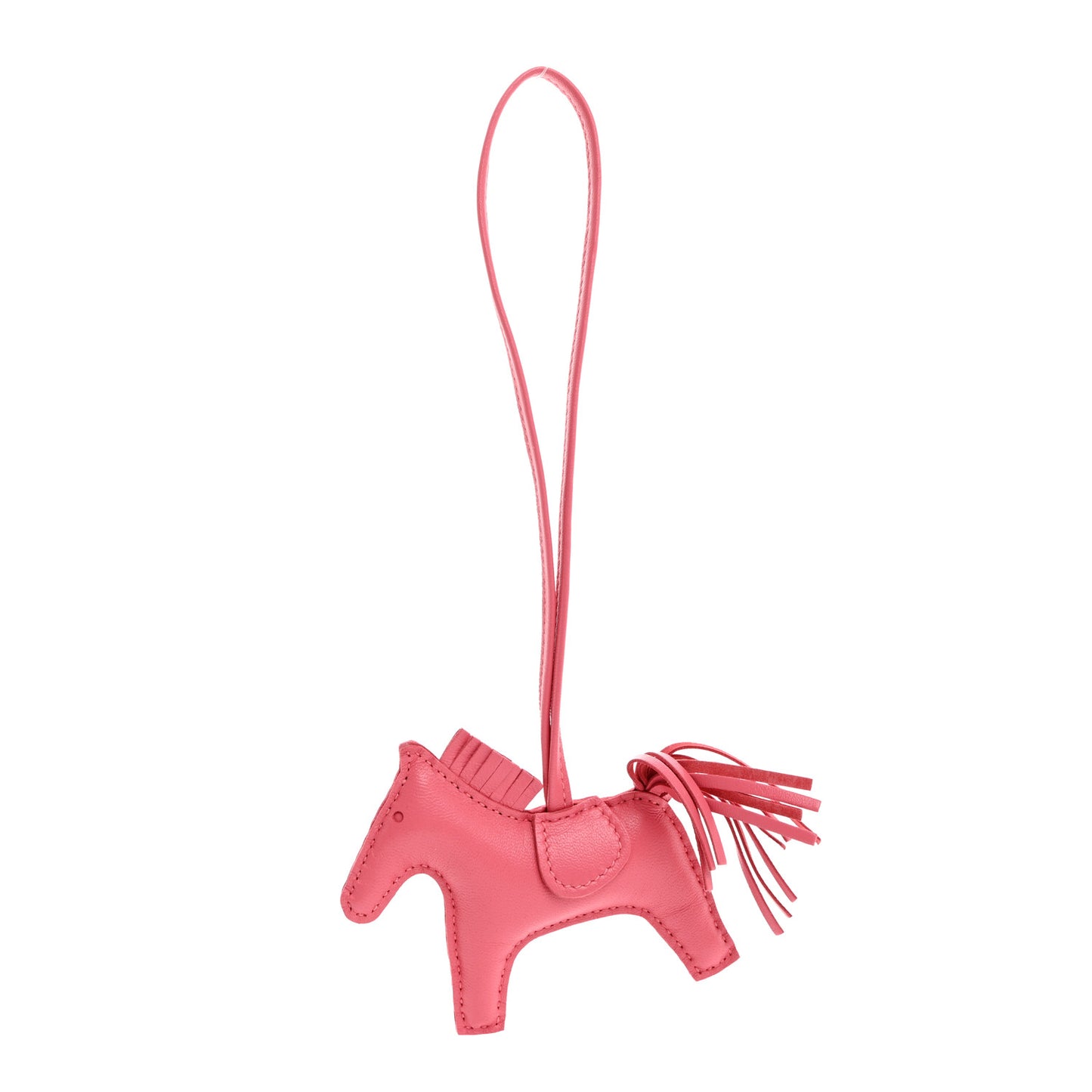 Milo Lambskin Grigri Rodeo Horse Bag Charm PM Rose Azalee
