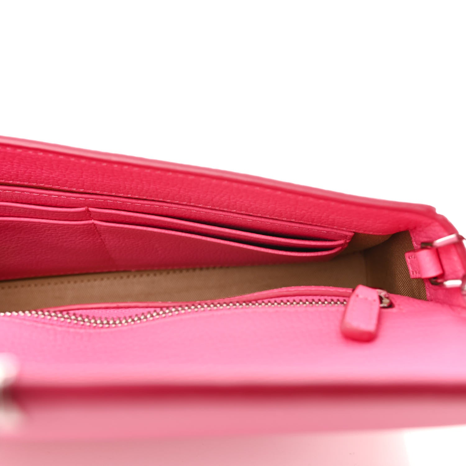 MCM Calfskin Large Patricia Wallet On Chain Pink 11 of 15