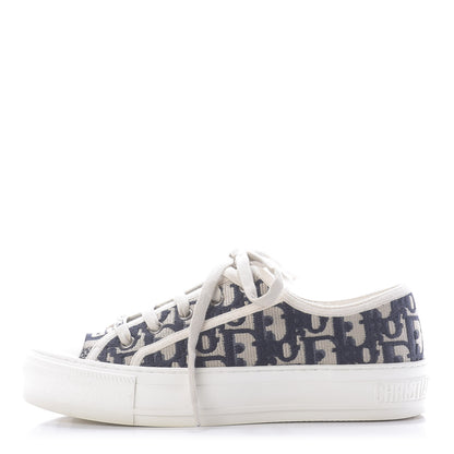 Christian Dior Canvas Oblique Walk'N'Dior Low Top Sneakers 35 Deep Blue 1 of 11