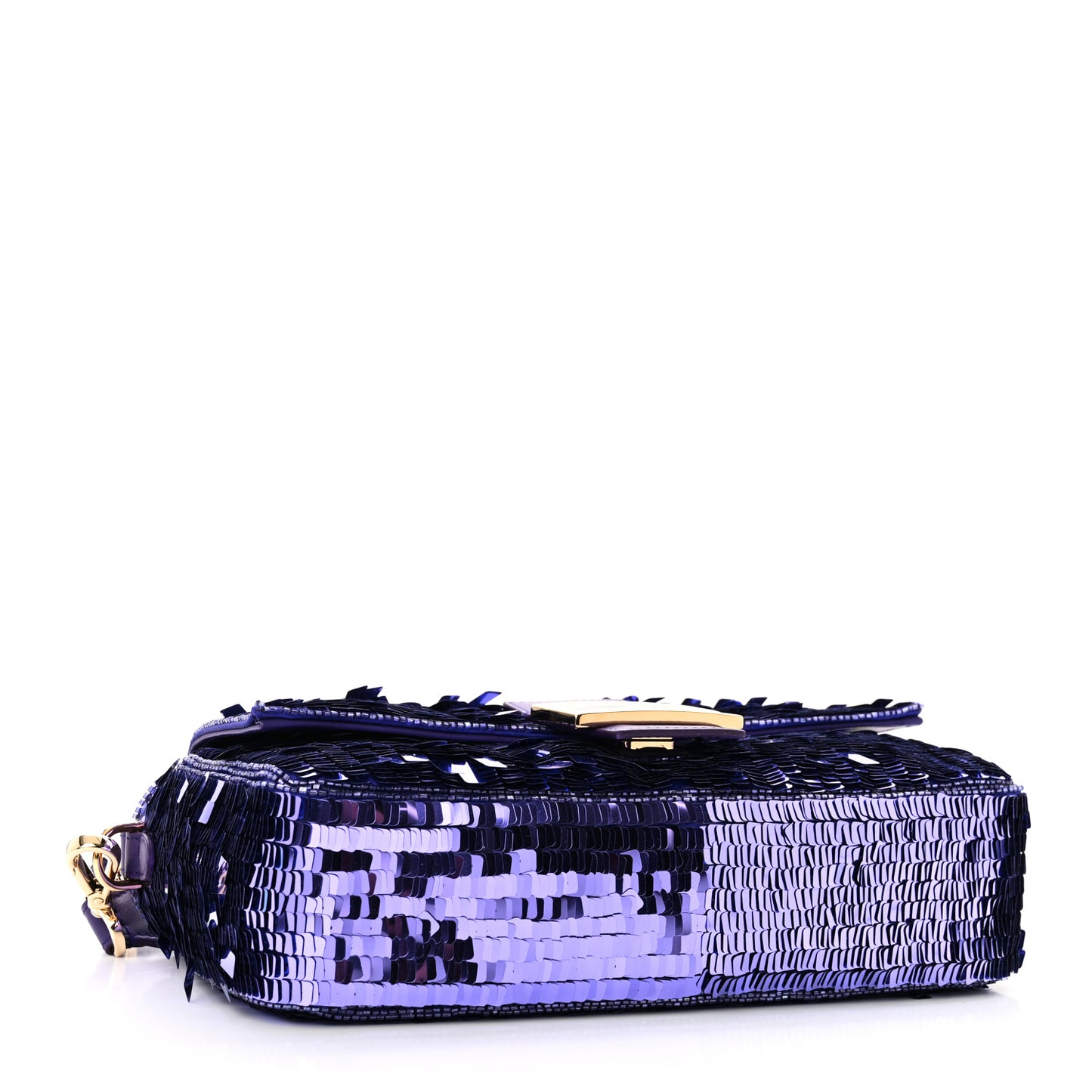 Sequin Paillettes Shiny Nappa Sex and the City Baguette Viola Purple Rain