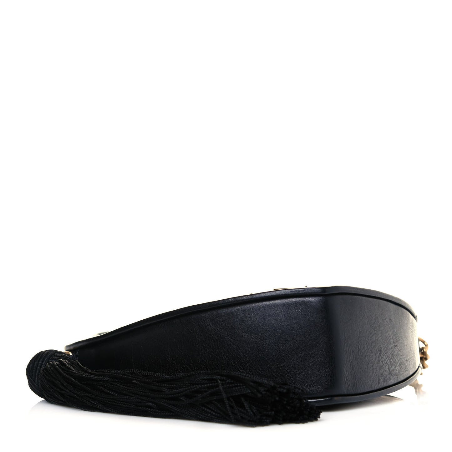 Calfskin Rock Star Patchwork Monogram Heart Shoulder Bag Black