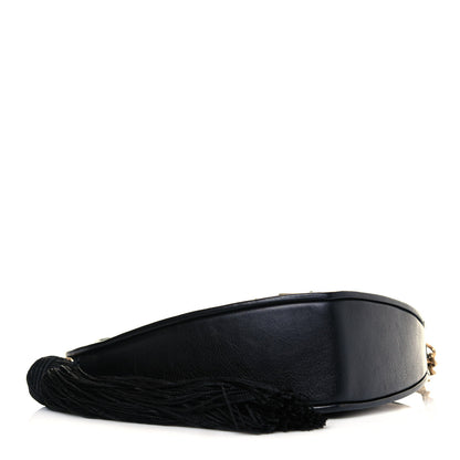 Saint Laurent Calfskin Rock Star Patchwork Monogram Heart Shoulder Bag Black 4 of 9
