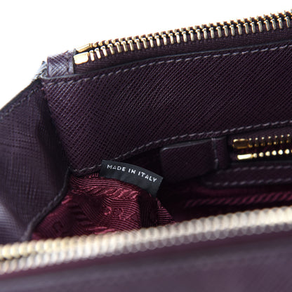 Prada Saffiano Large Galleria Double Zip Tote Granato 9 of 11