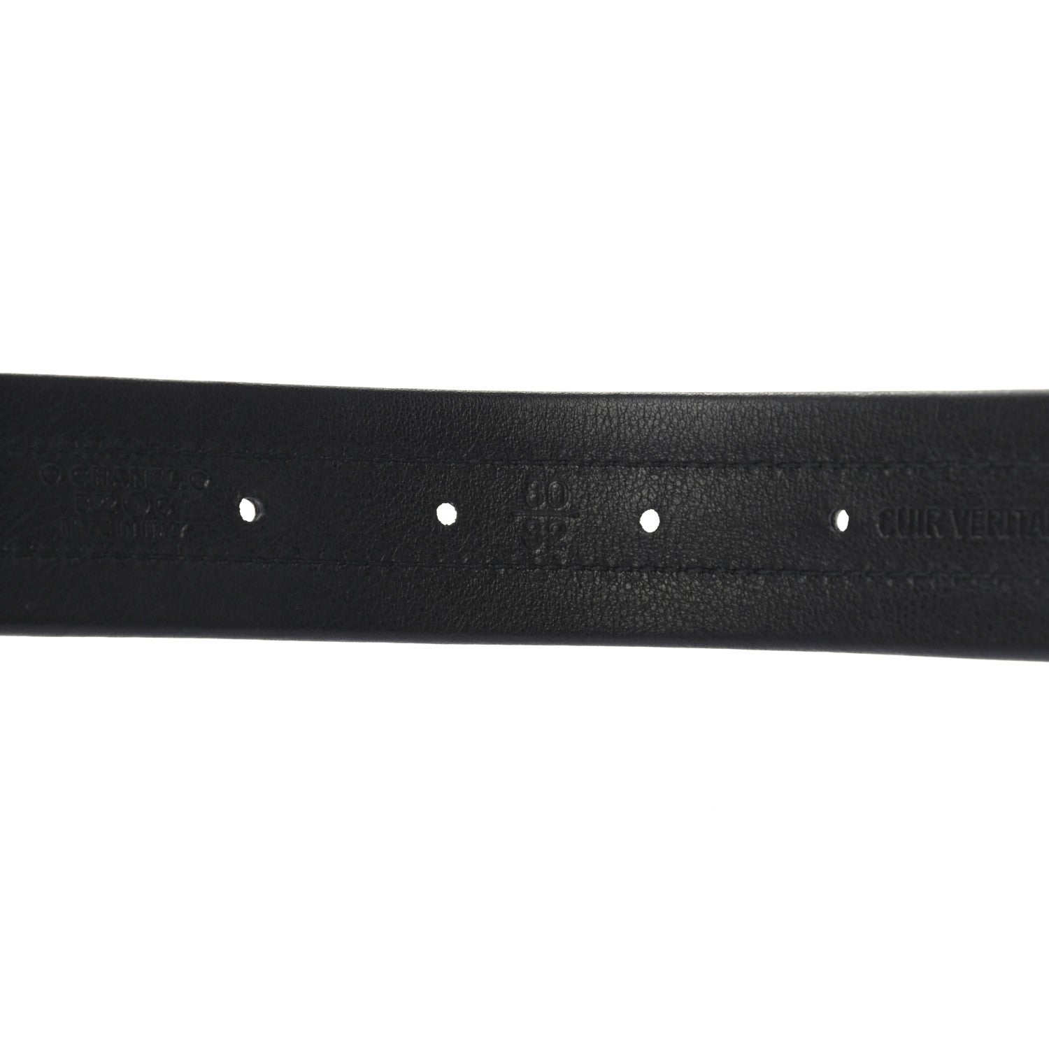 Chanel Calfskin Lambskin Zipper Chain CC Belt 80 32 Black 4 of 7