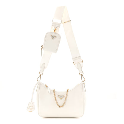 Prada Saffiano Re-Edition 2005 Shoulder Bag White 1 of 11