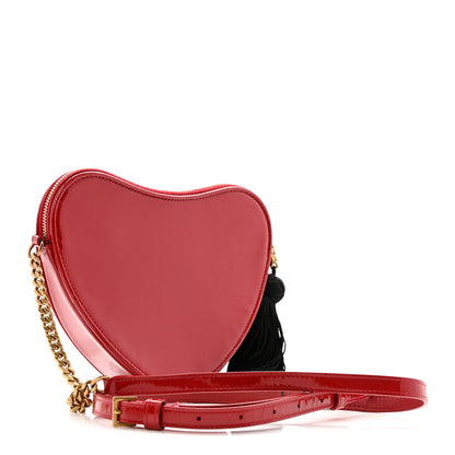 Saint Laurent Patent Heart Monogram Crossbody Red 3 of 12