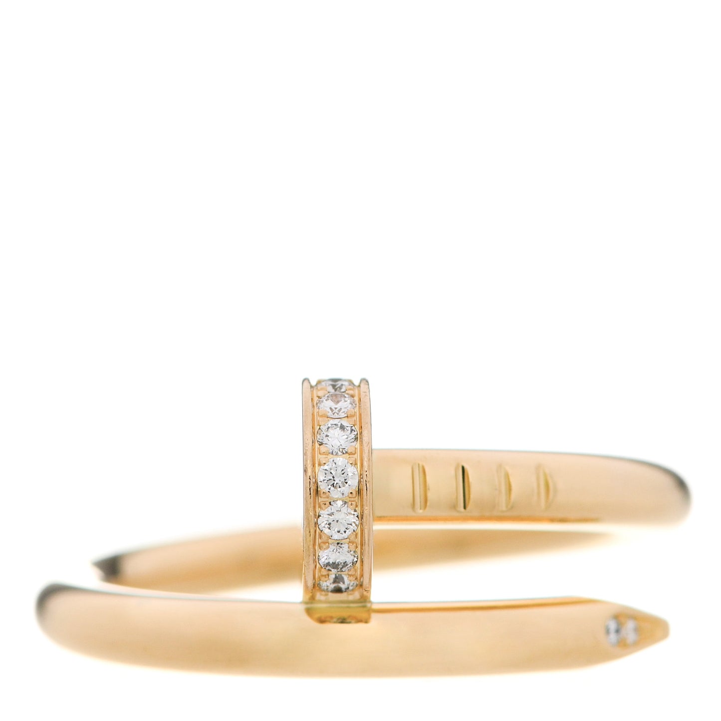 18K Yellow Gold Diamond Juste Un Clou Ring 53 6.25