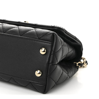 Chanel Caviar Quilted Extra Mini Coco Handle Flap Black 10 of 11