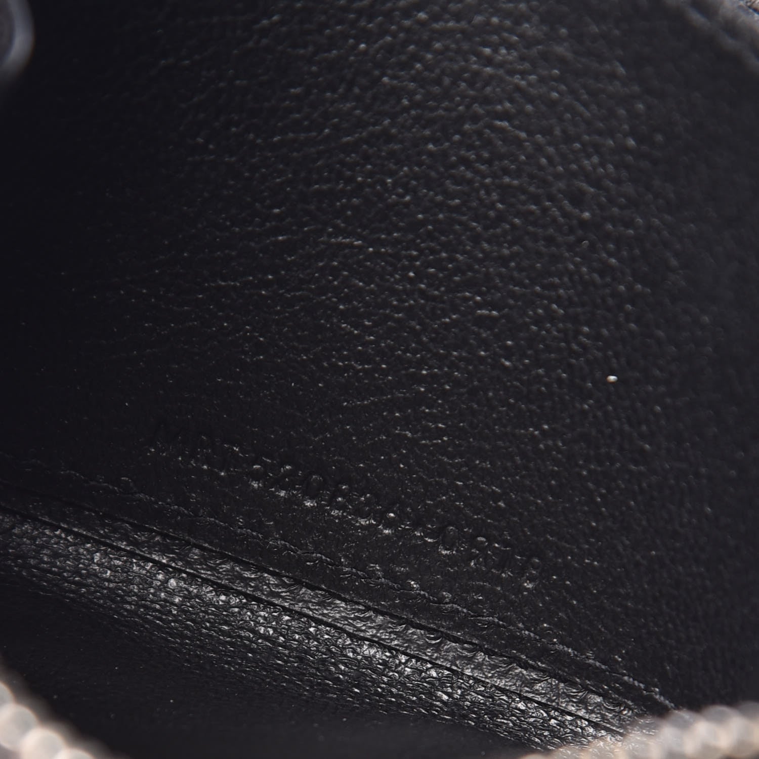 Saint Laurent Lambskin Y Quilted Monogram LouLou Zip Coin Purse Black 7 of 8