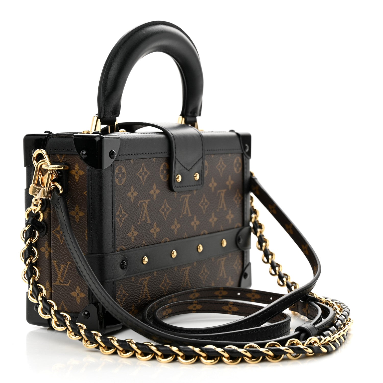 Louis Vuitton LOUIS VUITTON Monogram Petite Malle Capitale Black 3 of 9