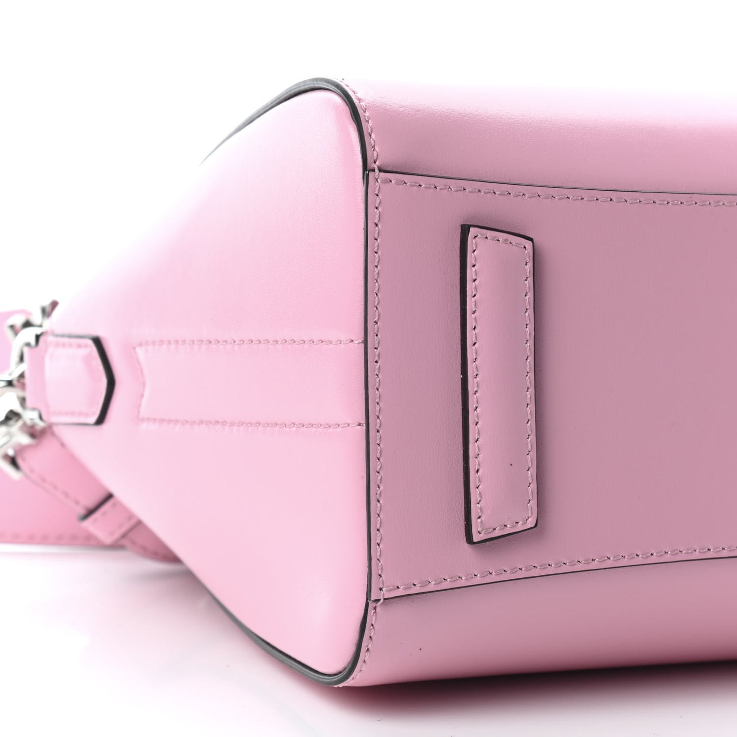 Shiny Lord Calfskin Mini Antigona With Chain Baby Pink