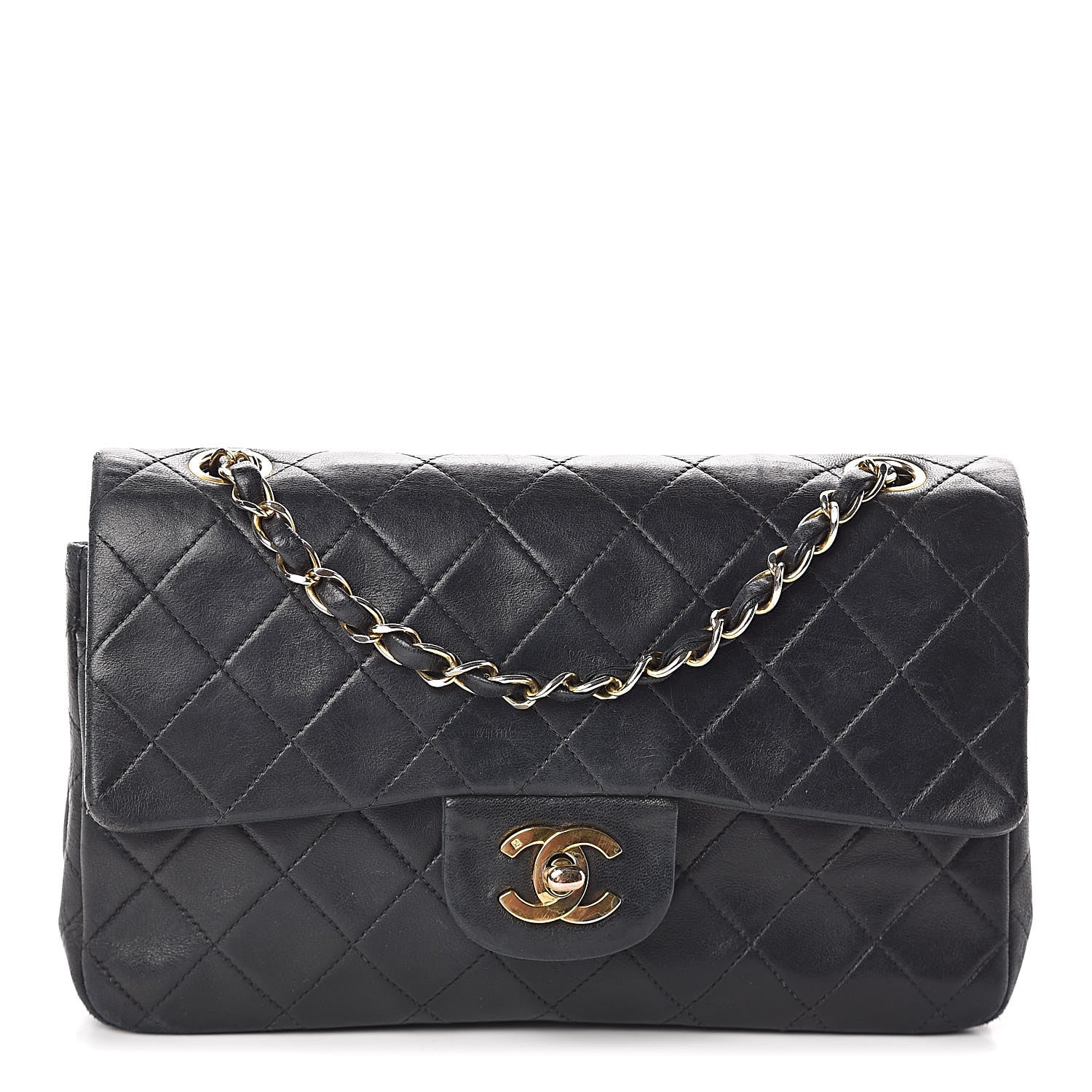 Chanel Lambskin Quilted Small Double Flap Black 2 of 16