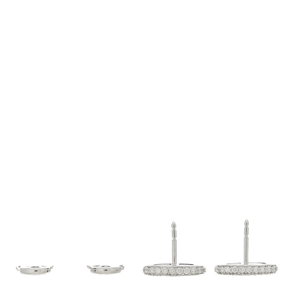 Hermes 18K White Gold Diamond New Farandole Earrings 3 of 5