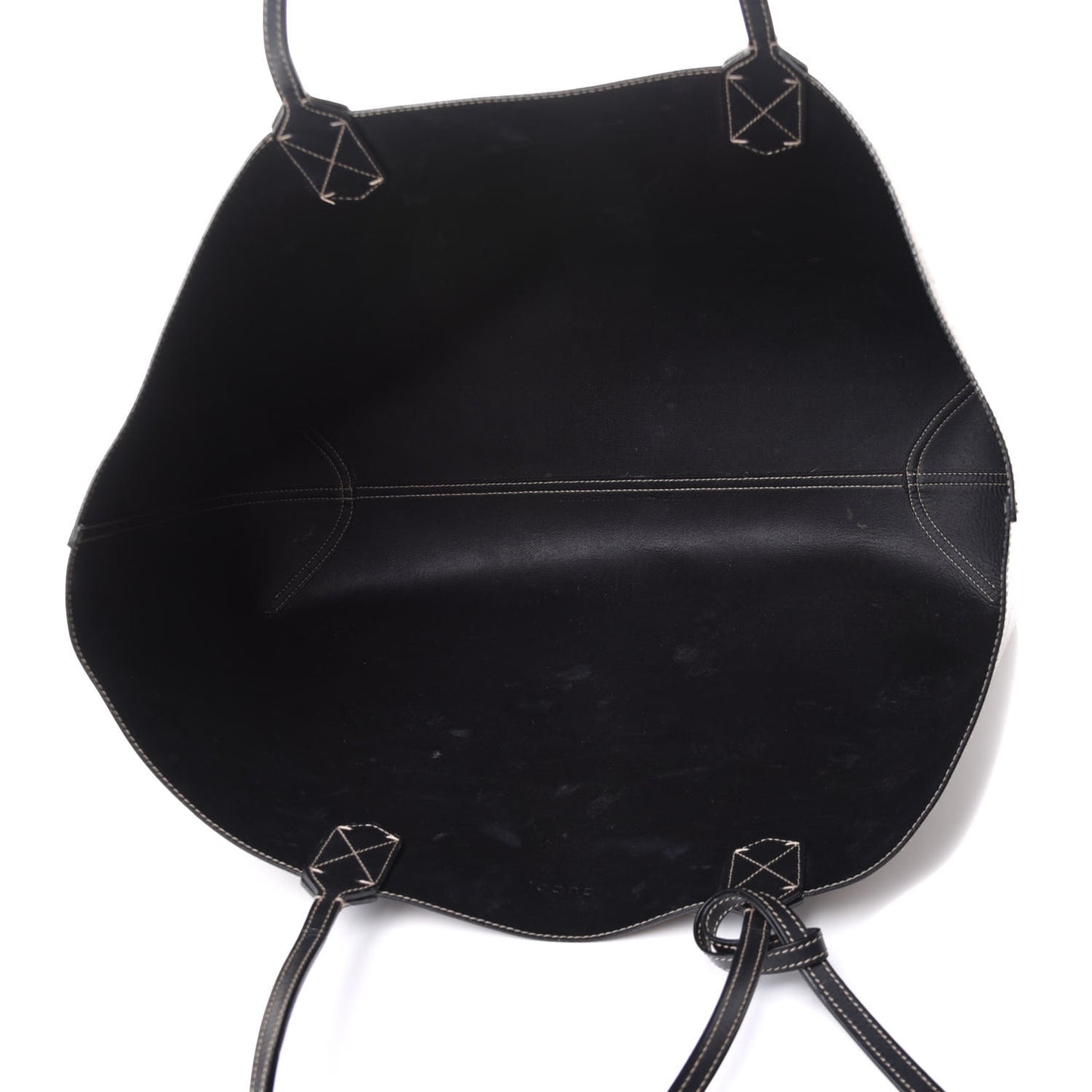 GG Supreme Monogram Large Reversible Tote Beige Black