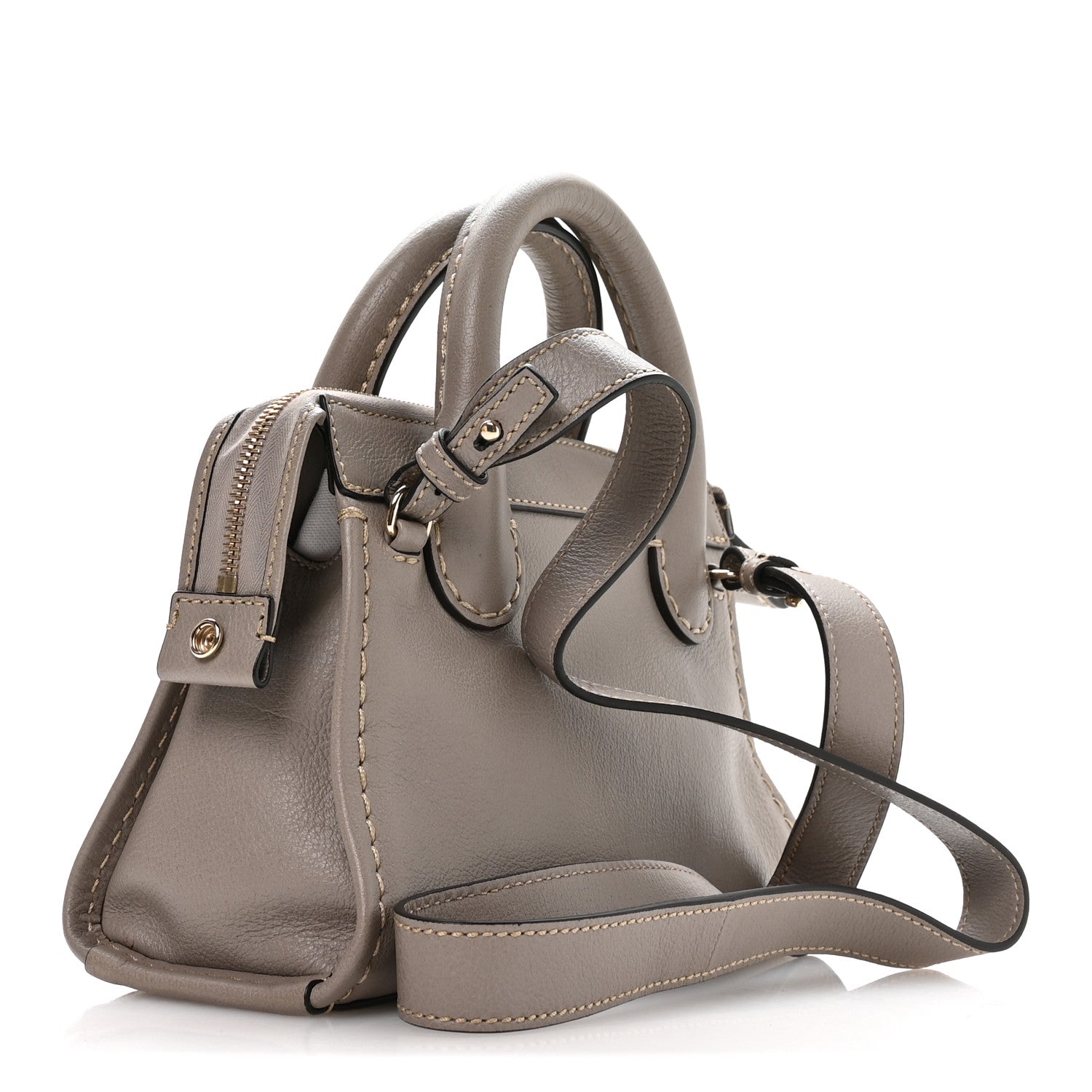 Chloe Buffalo Mini Edith Bag Cashmere Grey 3 of 10