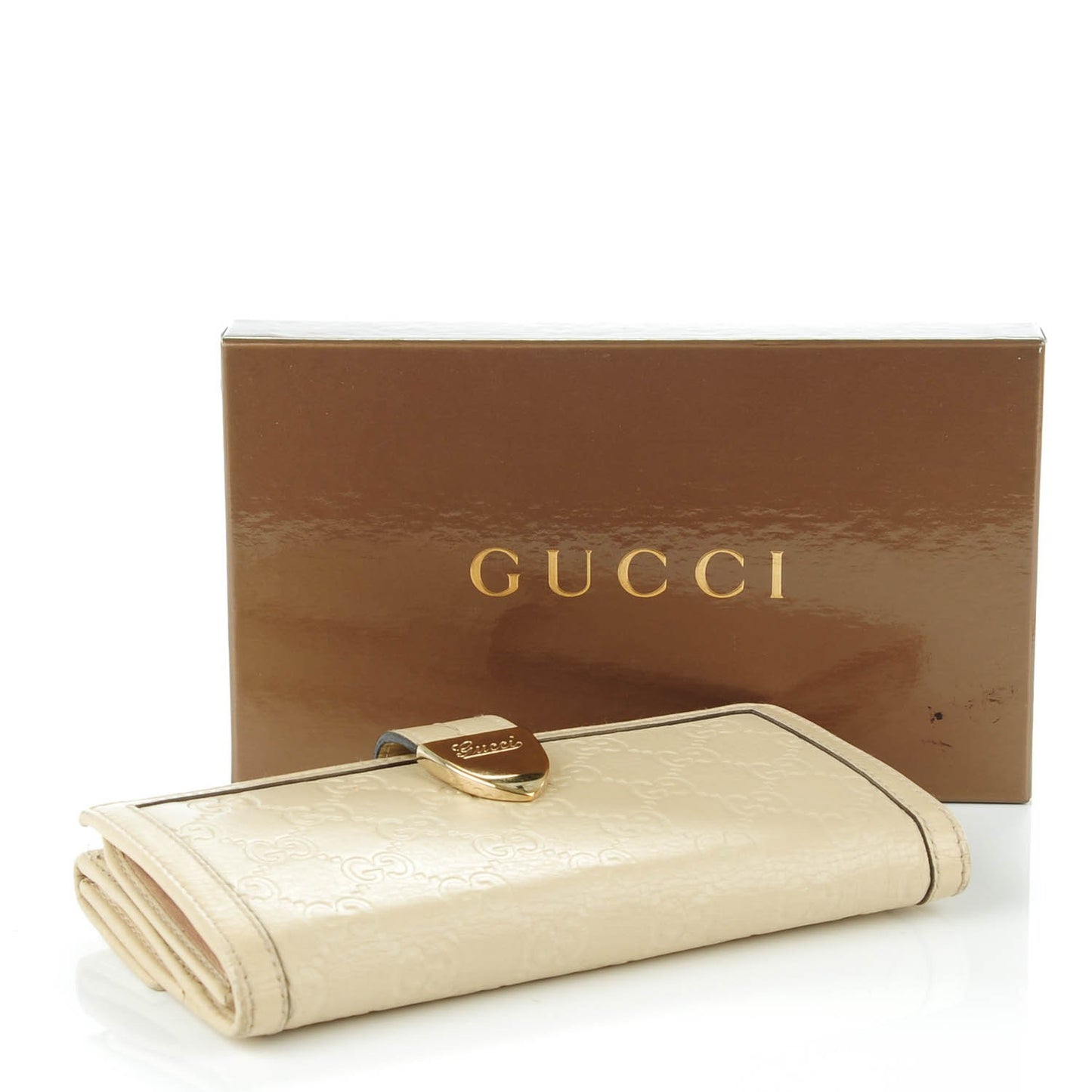 Guccissima Signoria Continental Wallet Off White