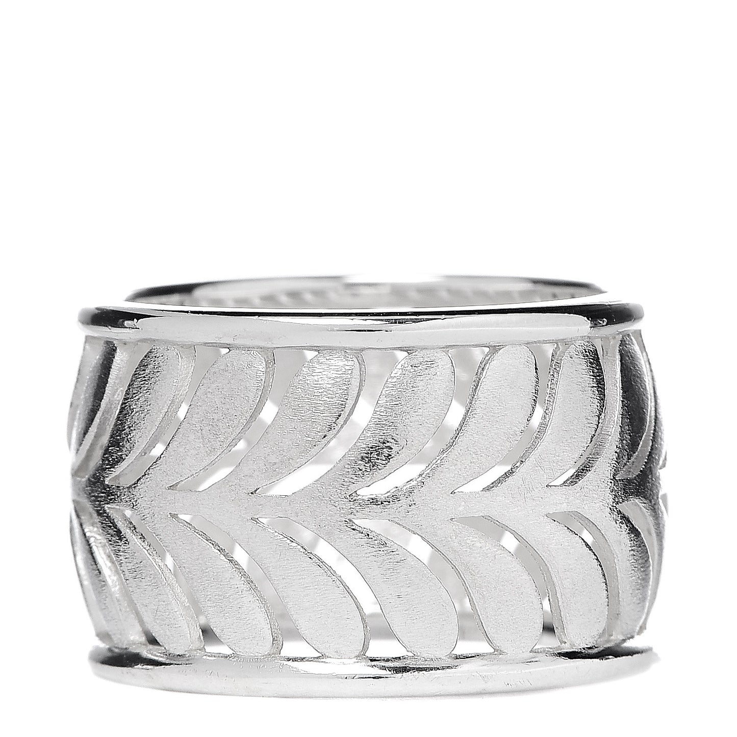 Sterling Silver Villa Paloma Palm Band Ring 50 5.25