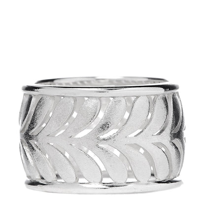 Tiffany Sterling Silver Villa Paloma Palm Band Ring 50 5.25 1 of 4