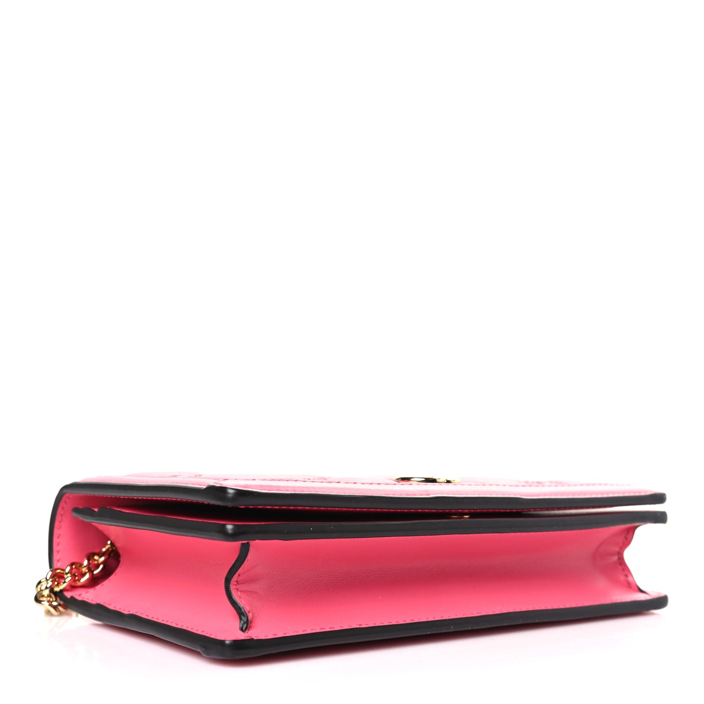 Calfskin GG Matelasse Chain Wallet Rhodamine Pink