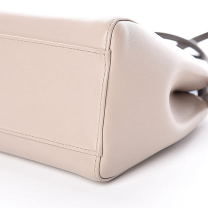 Fendi Nappa Colorblock Mini Peekaboo Iconic Satchel Grigio Polvere Carbone Bloody Mary 10 of 10