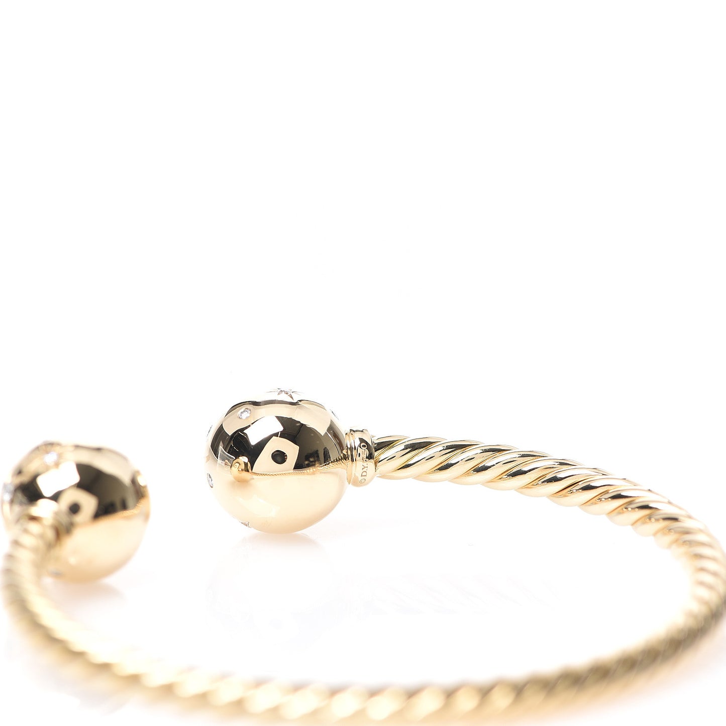 18K Yellow Gold Diamond 4mm Solari Bracelet