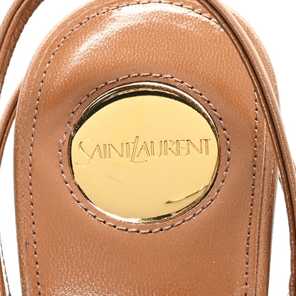 Saint Laurent Smooth Calfskin La Scandale 110 Sandals  37.5 Dark Macademia 8 of 9