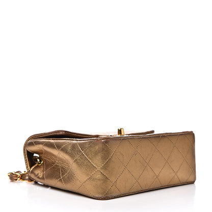 Chanel Metallic Lambskin Quilted Mini Square Flap Gold 3 of 19