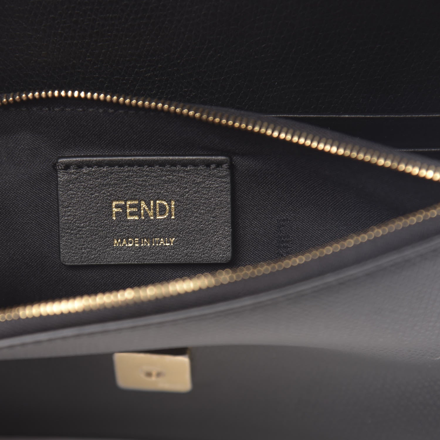 Fendi Vitello Cruise F is Fendi Medium Envelope Wallet on Chain Black 6 of 11