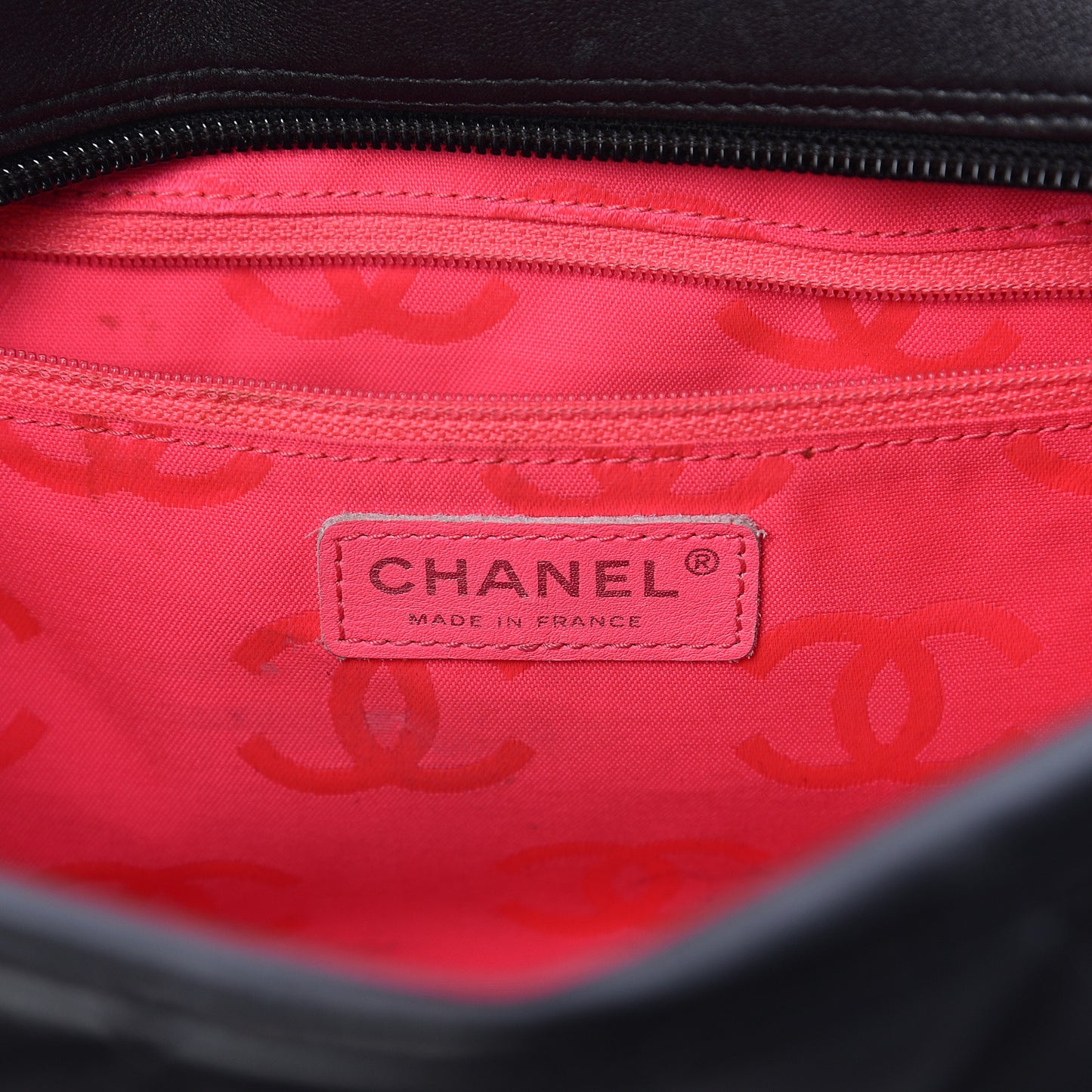 Calfskin Quilted Large Cambon Bowler Black