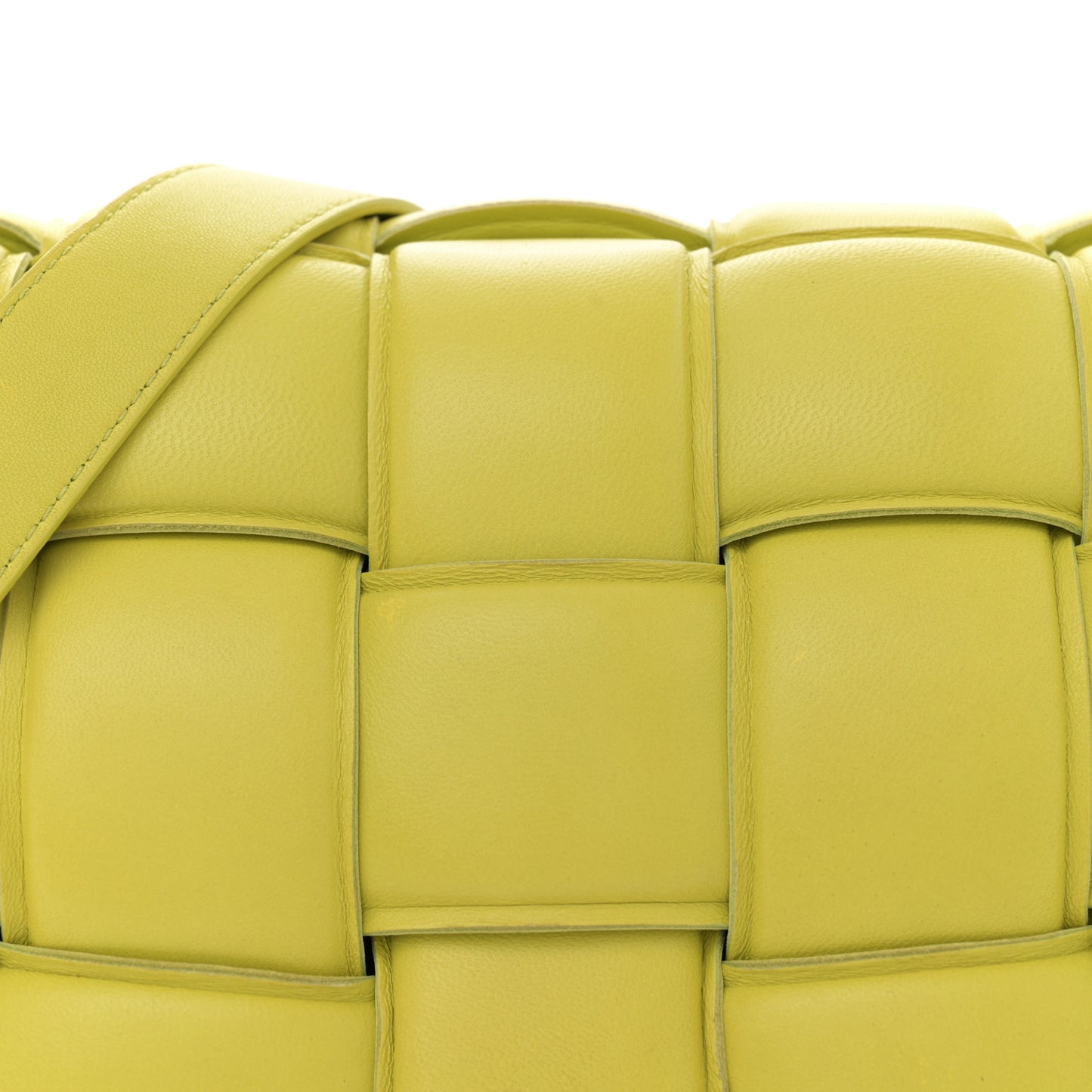 Nappa Maxi Intreccio Padded Cassette Crossbody Bag Kiwi