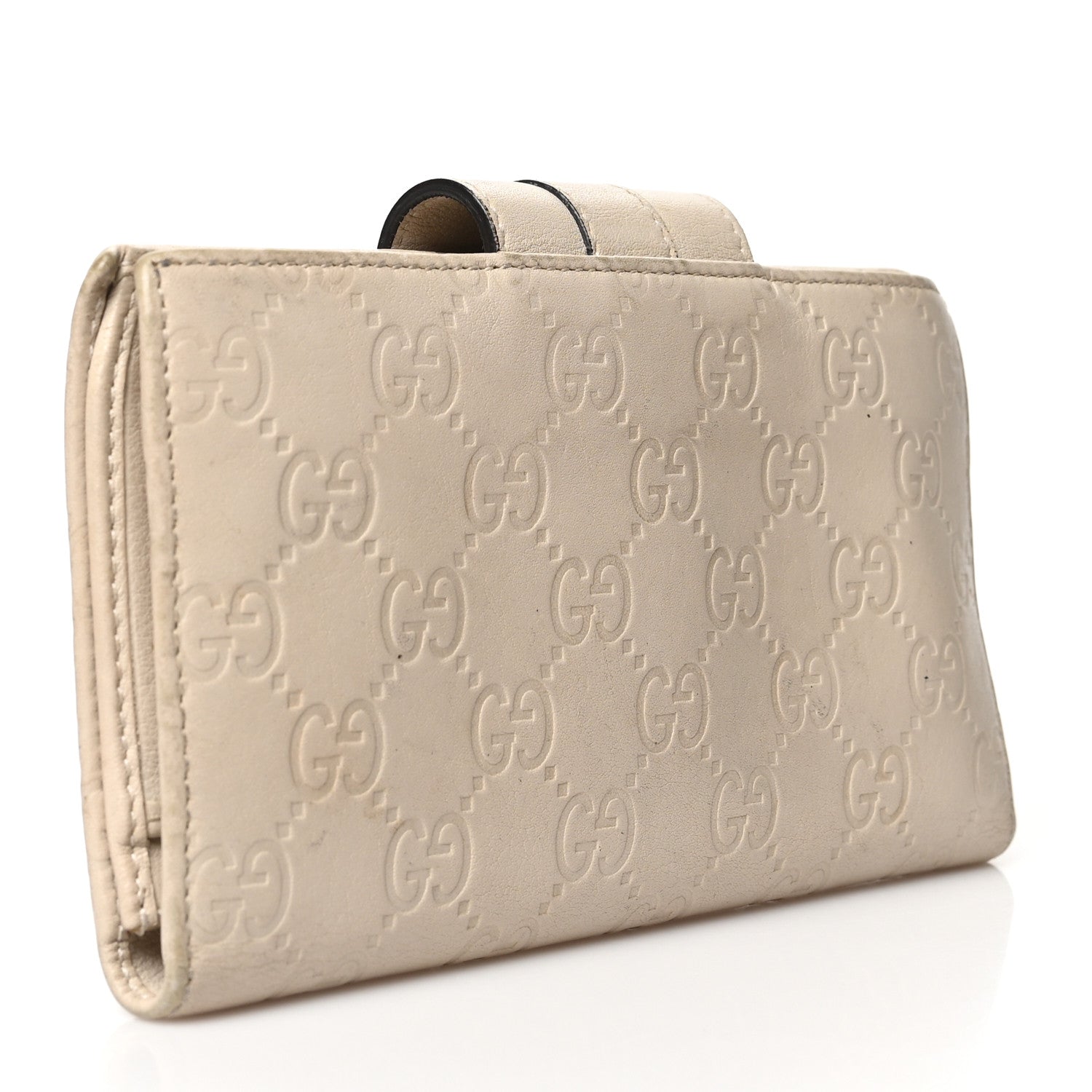 Gucci Guccissima Ladies Web Long Wallet Off White 3 of 18